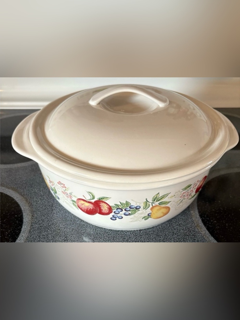 Corelle Coordinates Stoneware Covered Casserole Dish with “Chutney” Pattern